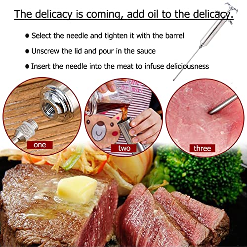Bratenspritze CHSEEO 2 Oz aus Edelstahl zur Marinierung von Fleisch