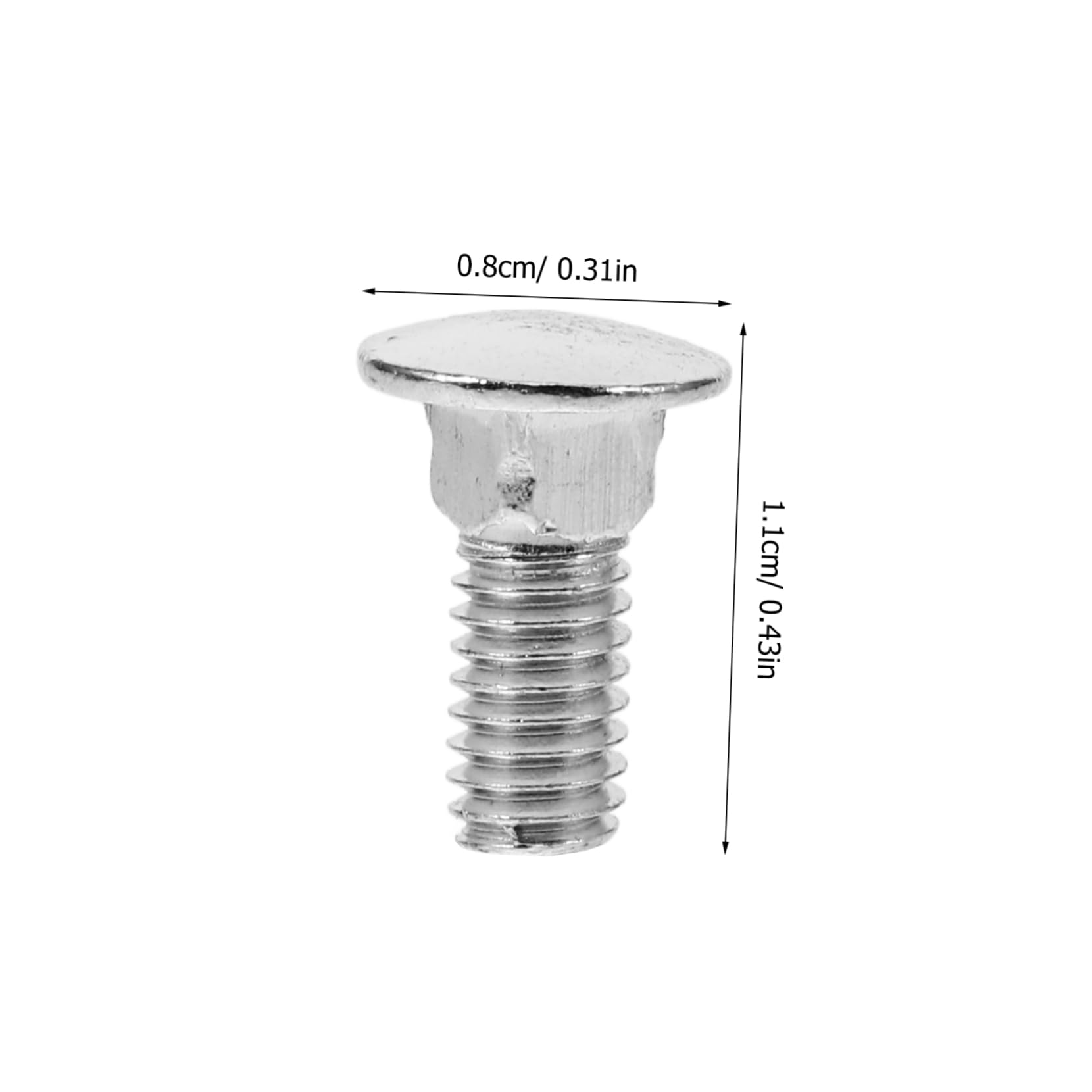 CIYODO Carriage Bolt Kit 100pc Set Zinc Plated Bolts Full Threaded Round Head Round Neck Assortment