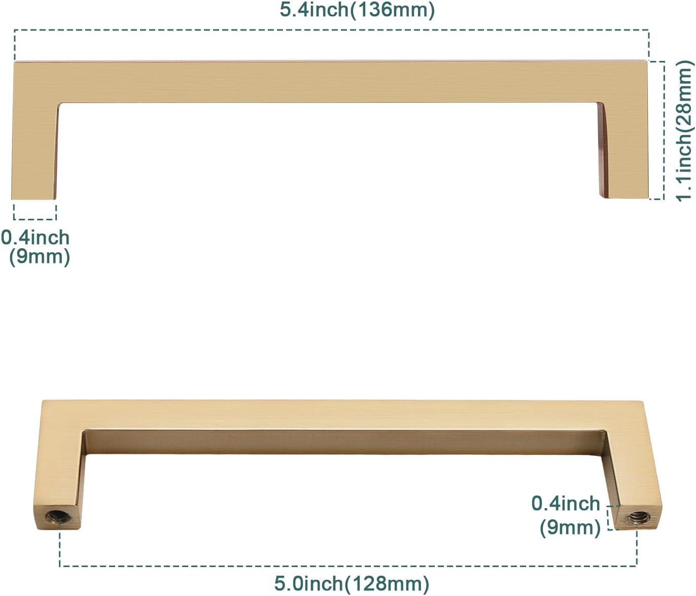 GOBEKOR Cabinet Pulls - Solid Zinc Alloy Kitchen Cabinet Handles & Knobs for Drawers, Dressers, Cabinets