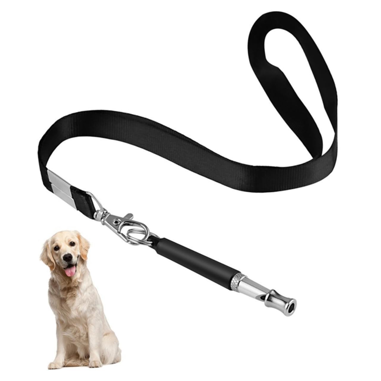 BESPORTBLE 9pezzi Fischietto per Cani con Corda Nero Bianco Rosso Strumento di Addestramento per Controllo Abbaio e Formazione Pet Leggero e Pratico per Tutti Tipi di Cani