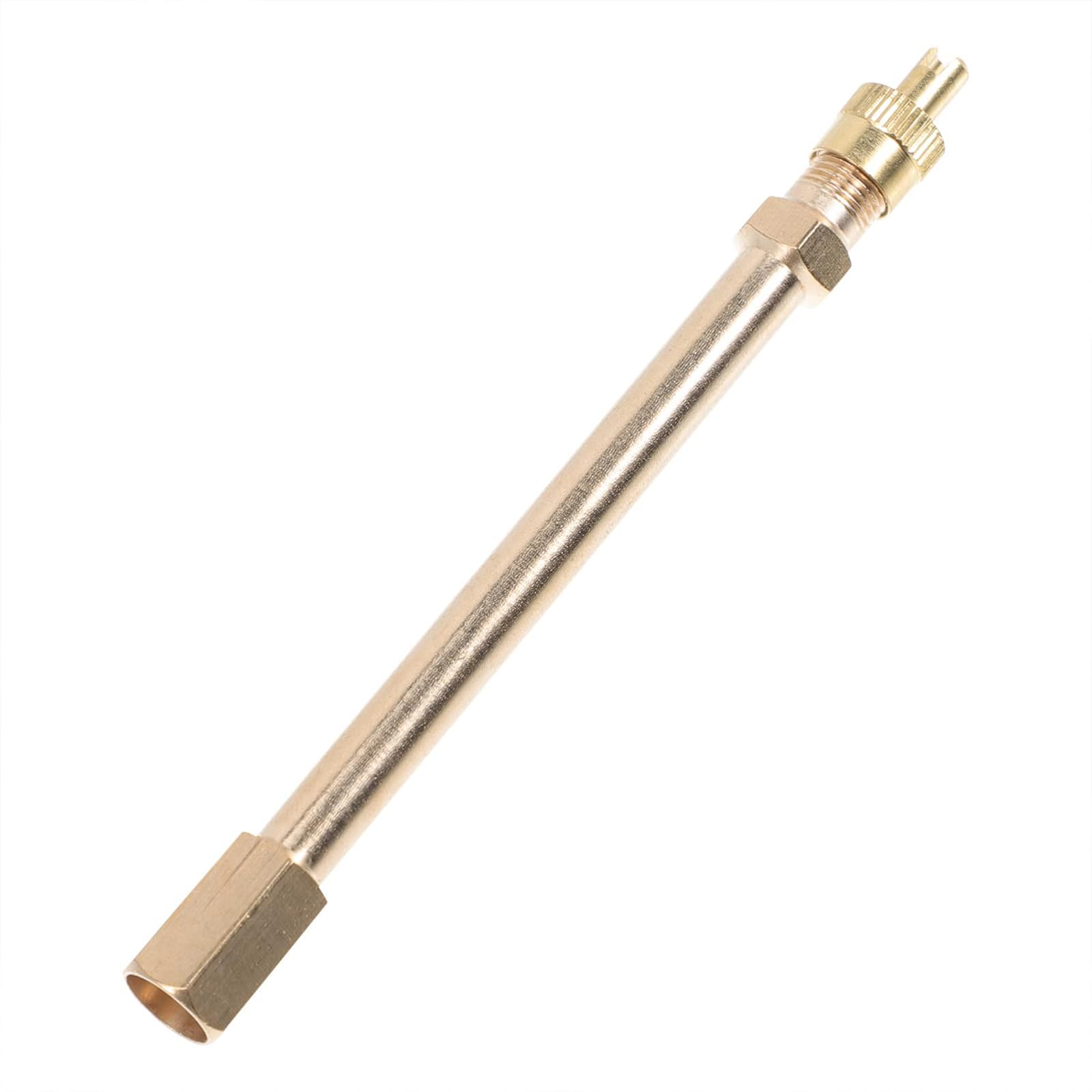 Estensione valvola auto, 4 pezzi, 10 cm, estensione valvola in ottone, prolunga valvola auto, adatto per moto, biciclette, auto, scooter elettrici