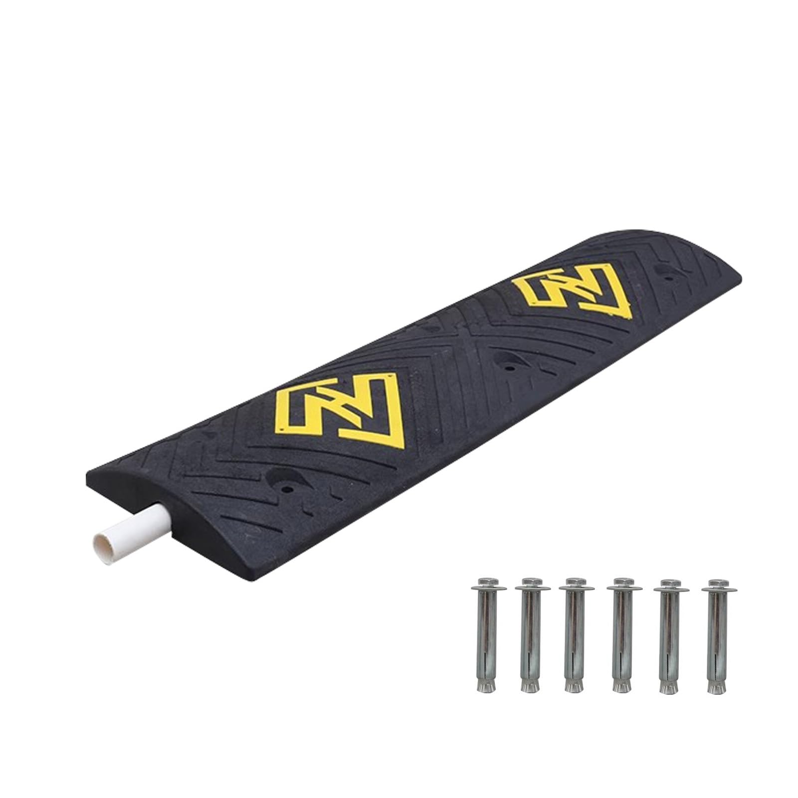 Rampa Protectora Antideslizante de Alta Resistencia para Cables: topes de Goma para mangueras multicanal, Ideales para garajes y aparcamientos. Rampa de Seguridad para Cables.