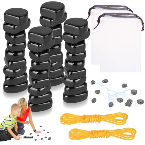 Aoyfuwell Magnetisches Schachspiel, 40 Stück Magnet Spiel, Tisch Magnetspiele mit Magnetische Steine, Tragbares Magnetisches Schachbrett Magnetic Spiele für Familientreffen Partyzubehör