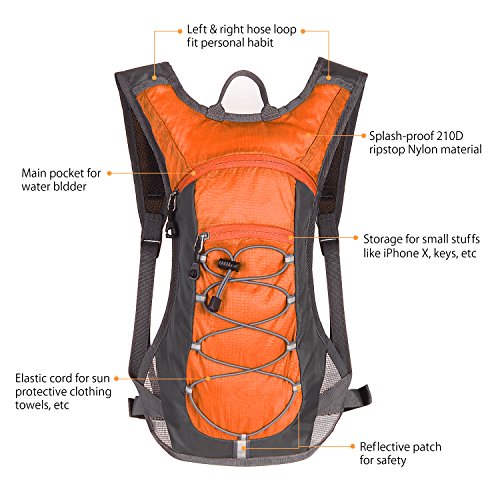 Image of Unigear Hydration Pack Backpack with 70 oz 2L Water Bladder for Running, Hiking, Cycling, Climbing, Camping, Biking