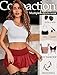 Avidlove Sexy Mini Skirt for Women Solid Ruffle Lingerie Skirt Short Skirts Dark Red