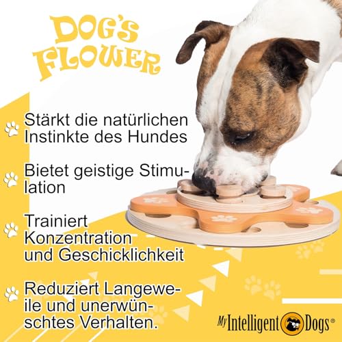 My Intelligent Dogs Interaktives Hundespielzeug Intelligenz, Hundepuzzle - Intelligenzspielzeug für Hunde Mentalen Auslastung - Interaktives Spielzeug Hund, Denkspiele für Hunde Dog's Flower