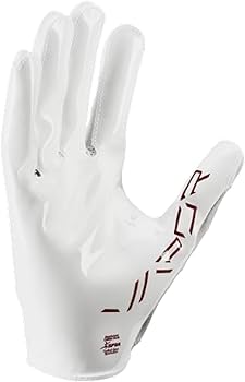 Nike Vapor Jet 8.0 Football Gloves White | White | Maroon Large