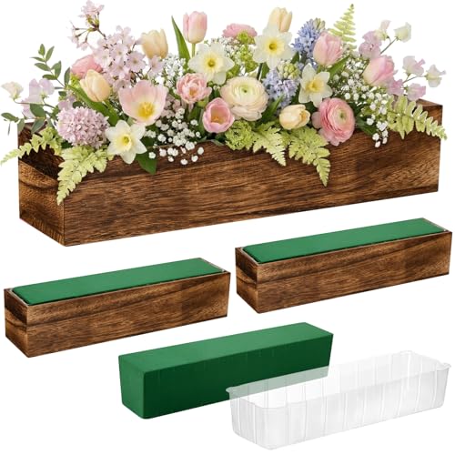 Dandat 3 Set Wood Boxes for Centerpieces
