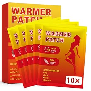 Parches de Calor, Parche de Calor para Espalda, Calentador de Espalda, Agradable Calor Profundo, Espalda, Hombros, Cuello