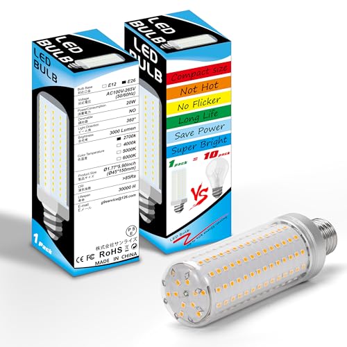 Ziomitus LEDd 200w  E26 LEDR[Cg2700KdF 3000lm E26 LED 200w LEDR[Cg 20w Px ȃGl  S Lz PSEF؍ς ԏ̊OԌɍHqɍƓ̓d 2