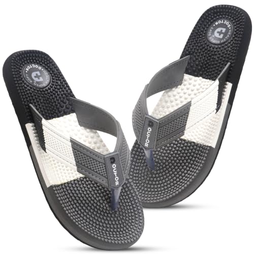Image of DOCTOR HEALTH SUPER SOFT Men's & Boys Anti-Skid Flip Flops with Acupressure Massage Footbed | Lightweight | Soft | Doctor-Recommended Slipper for Pain Relief | All Day Wear Acupressure Doctor Slipper