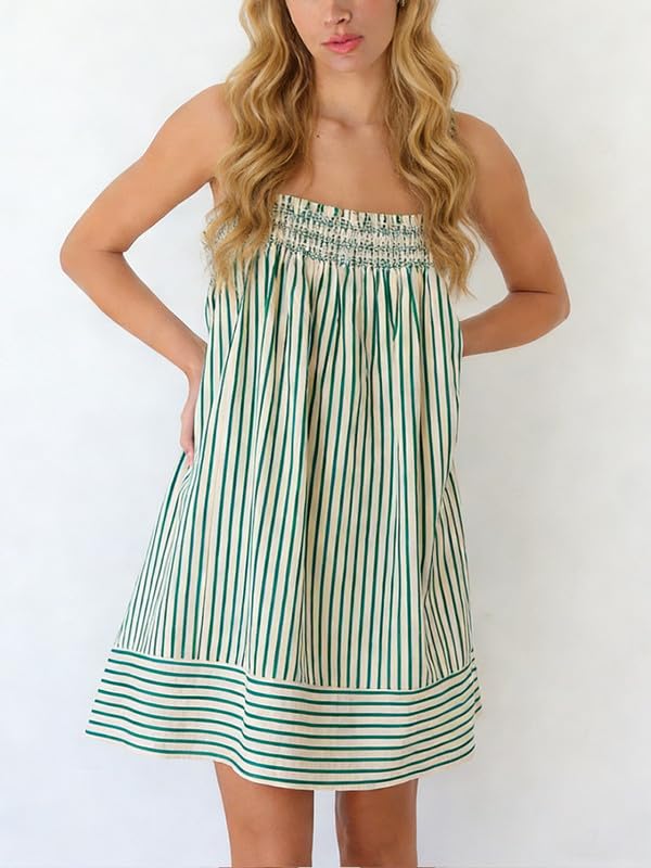 Image of Women Boho Floral Mini Cami Dress Spaghetti Strap Flowy Sling Dress Graphic Backless Summer Holiday Sundress