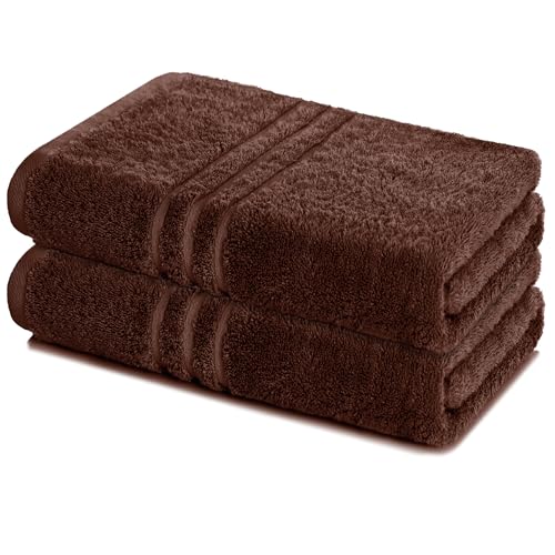 Lavea® Lot de 2 Serviettes de Bain 80x200 cm 100% Coton Douces et Absorbantes – Parfaites comme Serviettes de Bain Grande Taille, Draps de Bain ou...