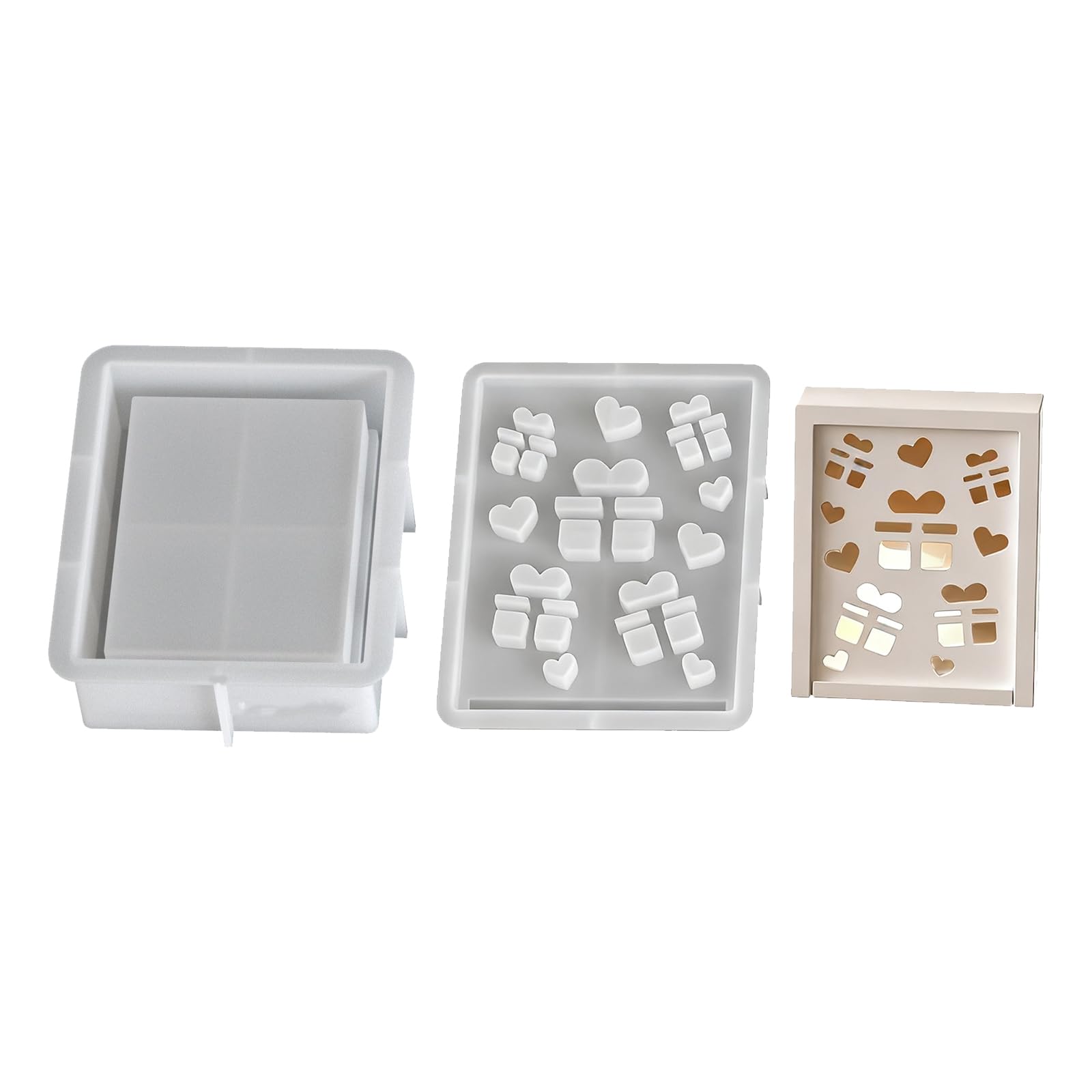 Tsophreniq Efficient Silicone Holiday Molds for Resin Soap Making Christmas Party Decoration Sturdy Silicone Party Supplies