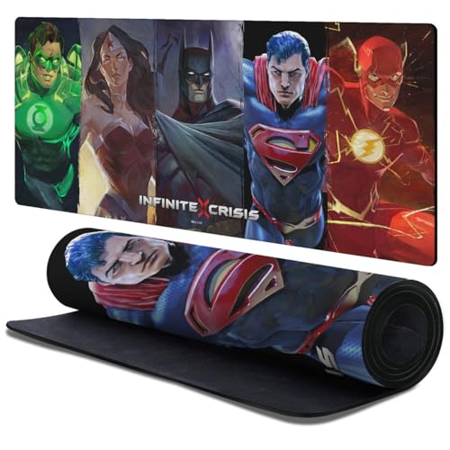 Tapis de souris Justice League Infinite Crisis par Head Case Designs en taille XL pour bureau PC