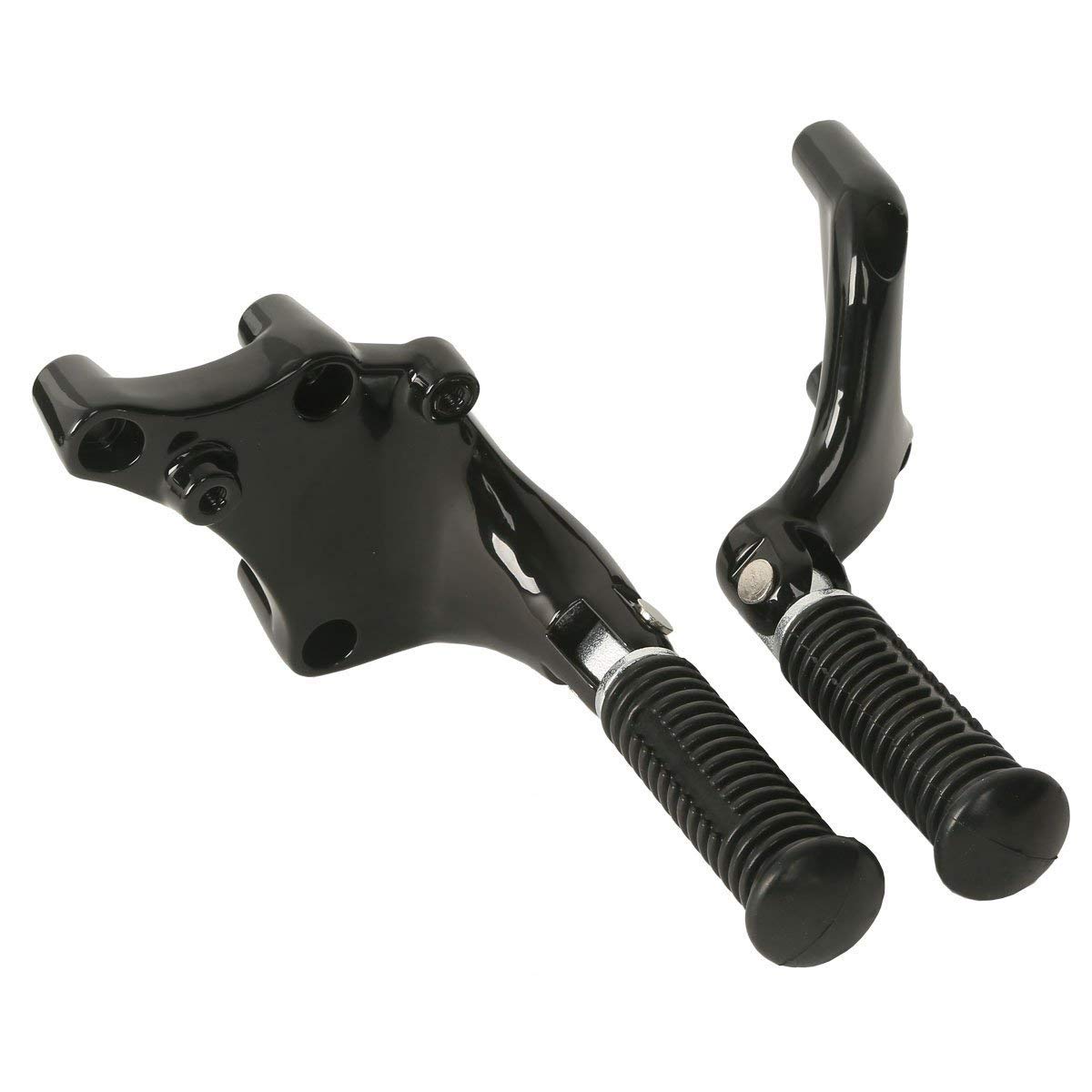 Passenger Foot Peg Mount Kit For Harley Davidson Iron 883 - Black Footrest Set For Sportster Models