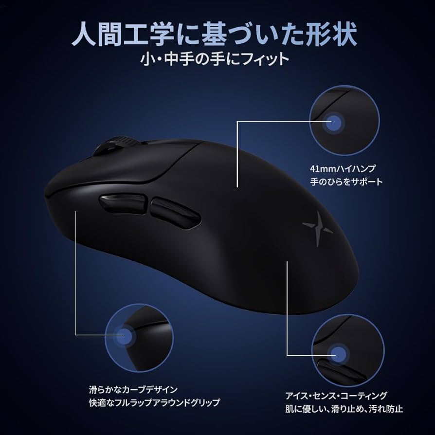 terra Pro ワイヤレスマウス 本体　&ドングル Teevolution Terra Pro Black ワイヤレス エルゴ ゲーミング