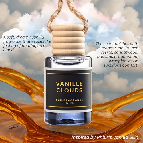 Image of Vanille Clouds - 12ml Car Hanging Diffuser - Pure Indulgence, Wrapping you in the Softest, Most Luxurious Vanilla Scent - Lasts up to 60 days - Luxury Car Perfume | A+ Scents