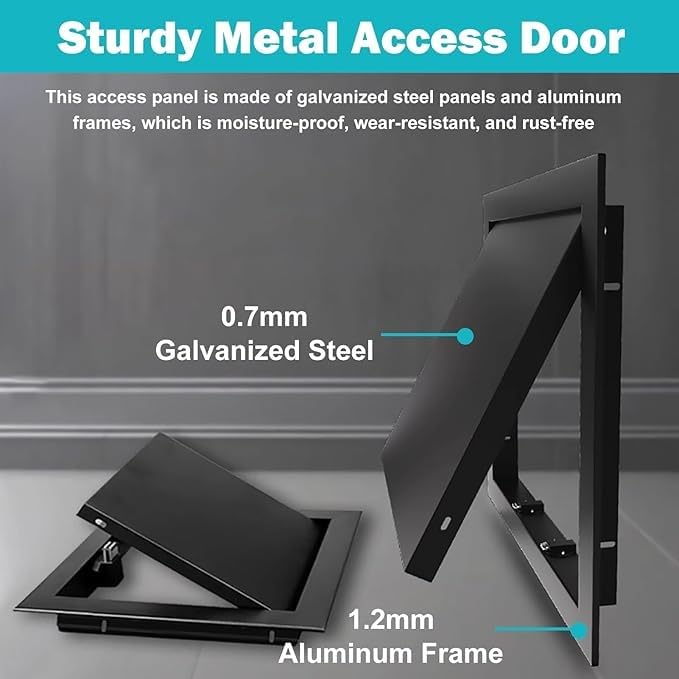 Trampilla de techo negra 50x55cm ideal para reformas de baños modernos 5