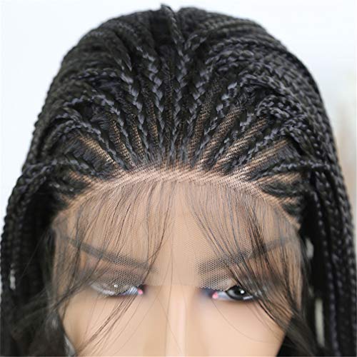 Perruque synthétique noire avant de lacet pour changer de style sans effort - 5