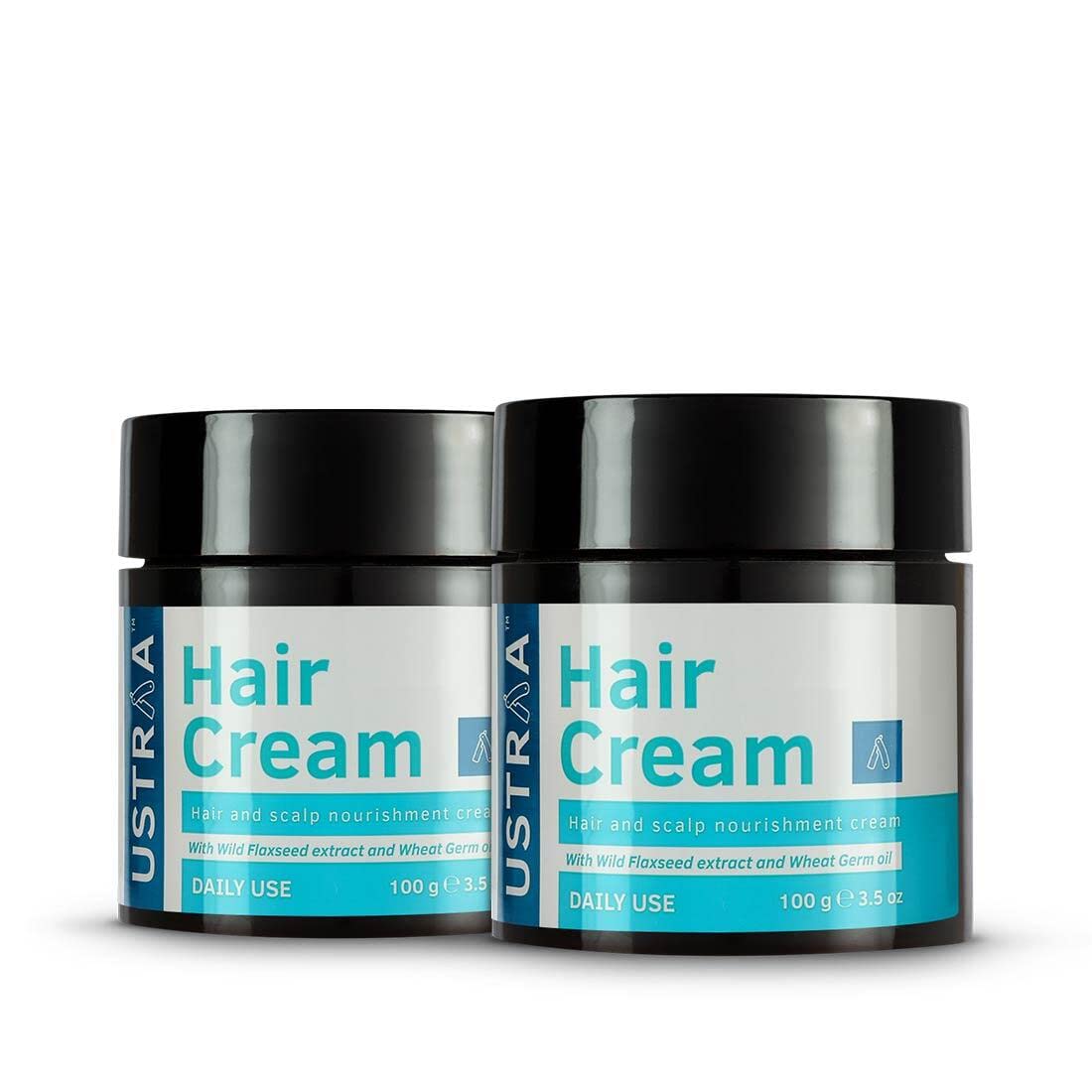 Ustraa Hair Cream for Men – For Daily Use – (Set of 2) Style & nourishment – Non-sticky, Non-oily – Sulphate & Paraben FREE