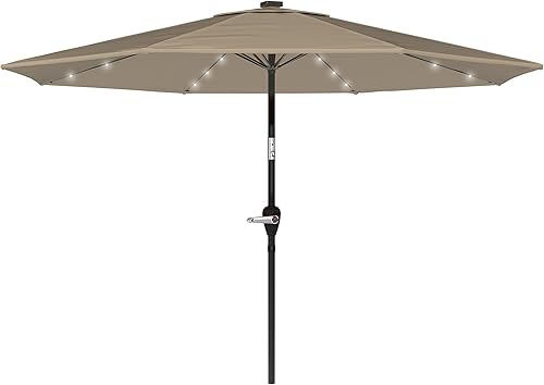 Pure Garden Patio Umbrella with Lights