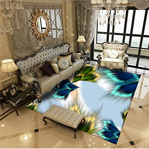 Tapis créateur bleu style chinois 200x250cm de décoration moderne
