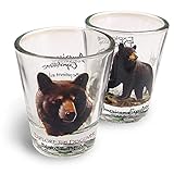 American Expedition Set of 2 Shot Glasses (Black Bear)