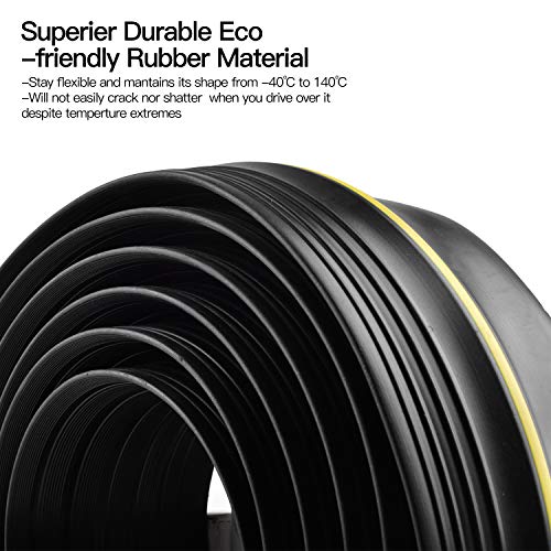 CtopoGo 3.5m / 13mm Dicke Garagentor-Schwellendichtung, Wasserdichter Wetterfeste Easy Cut-Ersatzstreifen Bodenpuffer-Dichtungsstreifen, Gummi-DIY-Dichtungsersatz für Garagentore (11.5ft/3.5m)