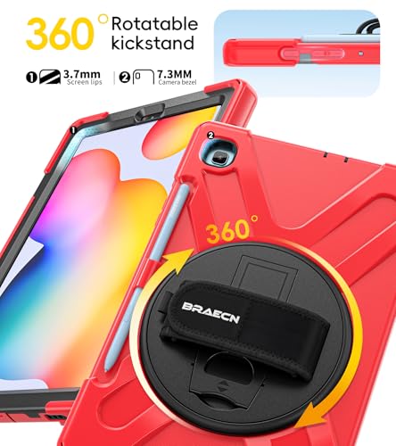 Coque Samsung Galaxy Tab S6 Lite 2020 SM-P615 rouge robuste - 7