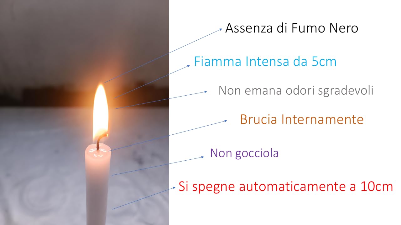 Candele Votive Confezione da 100pz Autospegnenti Bianche Per Chiesa 30cm Antica Cereria Serventi Made in Italy