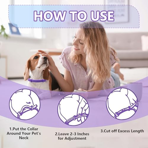 3 Pack Beruhigungshalsband für Hunde, Beruhigendes Pheromonen Halsband Verstellbares Beruhigende Halsbänder Lindert Angst Bei Anti Stress Lindern Sicher Wasserdicht für Kleine Mittelgroße Große Hund