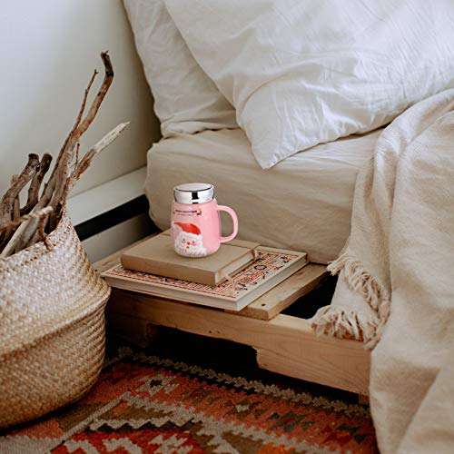 Canecas de café de Natal Cabilock com tampa Presentes de Natal Caneca de café de Natal para mulheres