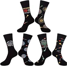 Darts Socks, Cotton Blend, 3 Pairs, UK Size 8-11. Lucky Darts Gift for Men.