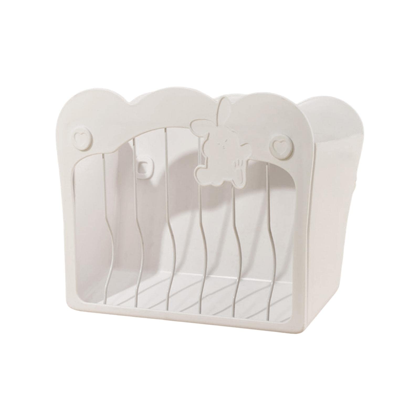 perfk Rabbit Hay Feeder, Guinea Pig Hay Feeder Food Dispenser Feeding Hay Manager Hanging Rabbit Hay Rack for Small Animals Guinea Pigs Rabbit, White