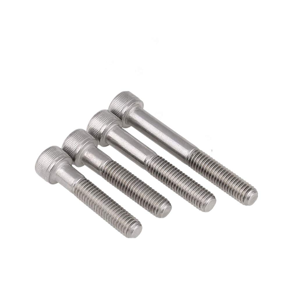 100 tornillos hexagonales de cabeza de cabeza hexagonal de acero inoxidable, tornillos de cabeza hexagonal, herramientas de sujeción, pernos Allen (M8 x 40 mm)