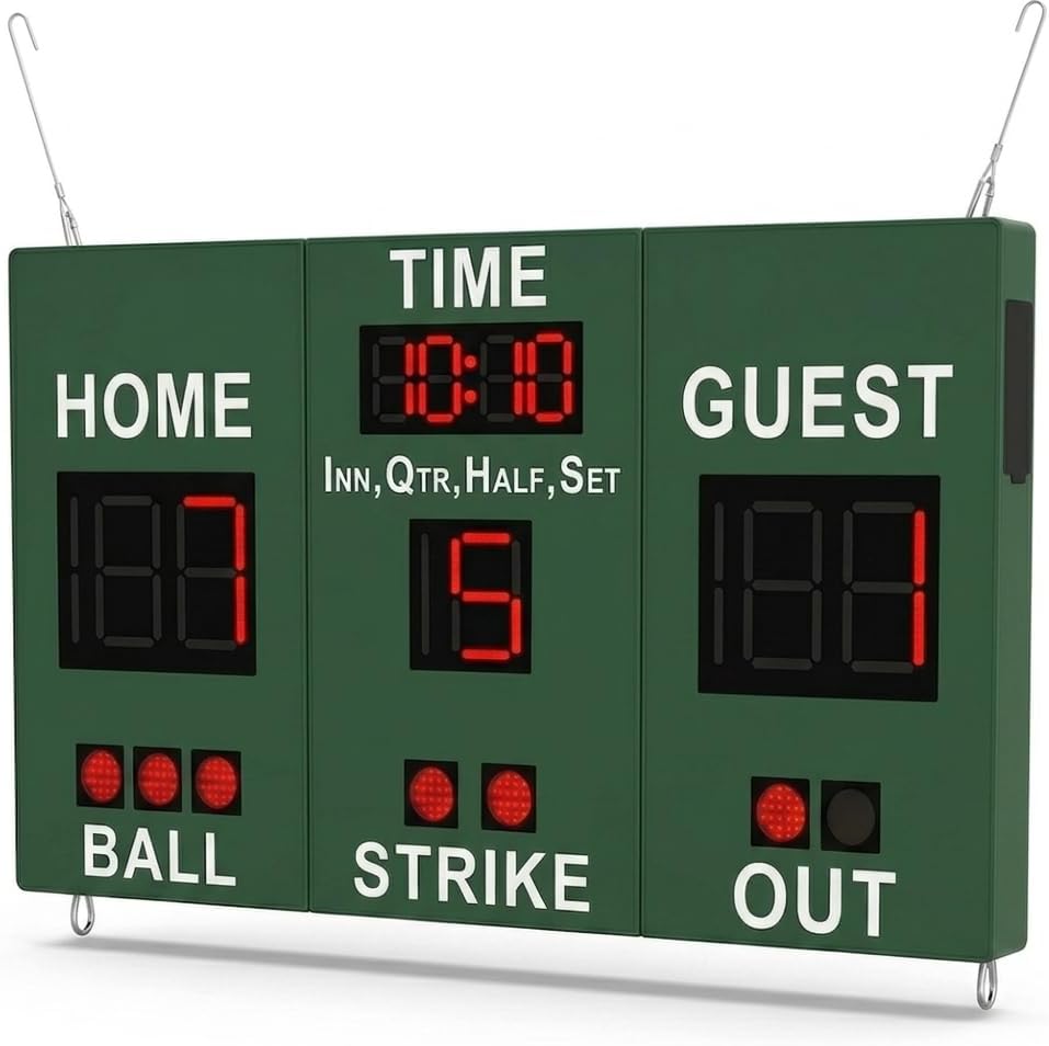 Mobile Score Portable LED Scoreboard Kit, Bluetooth APP Control, Digital Timer with Countdown/Stopwatch/Score Display for Basketball, Baseball, Tennis, Badminton, Table Tennis & More Sports