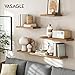 VASAGLE Wall Shelf, Vintage Floating Shelf 15.7 inch, Hanging Shelves Wall Mounted, for Photos, Decorations, Rustic Brown ULWS24BX