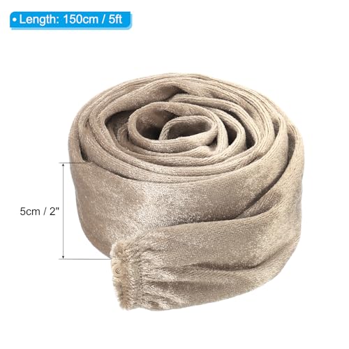 Image of PATIKIL 5ft Lamp Chain Cover, Chain Protective Sleeve Washable with Zipper for Chandelier Lighting Wires Swing Light Fixture, Apricot