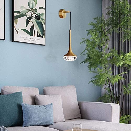 Farol de pared de arte de hierro posmoderno y cristal elegante 4