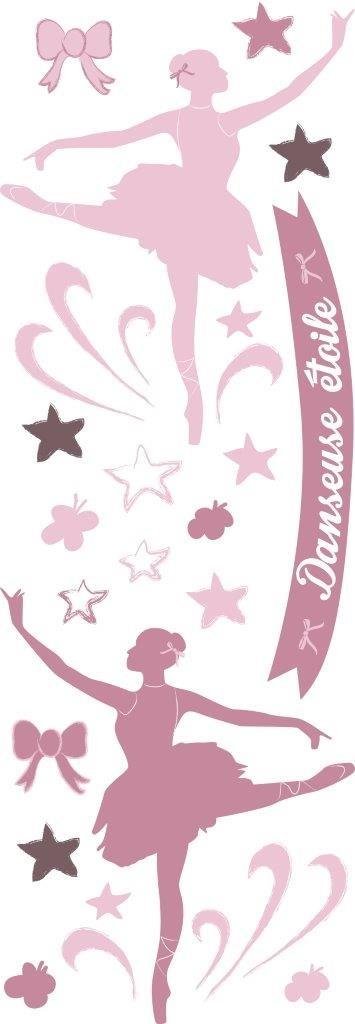 PLAGE STICKERS - WALL ADHESIVE - Dancers, 1 sheet, 24 x 68 cm