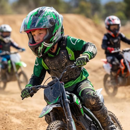 Image of Kids Motorcycle Helmet Full Face DOT Approved