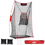 Kapler Football Kicking Net - 7X4FT Portable Football Throwing Net with Target Zone Attachment - Field Goal Kicking Cage Practice for Backyard Skill Improvement for Youth and Adults