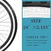 2 Pack 24"x2.125" Inch Cruiser Bike Tire White Wall Pair Replacement Bicycle Tires with Levers… #2