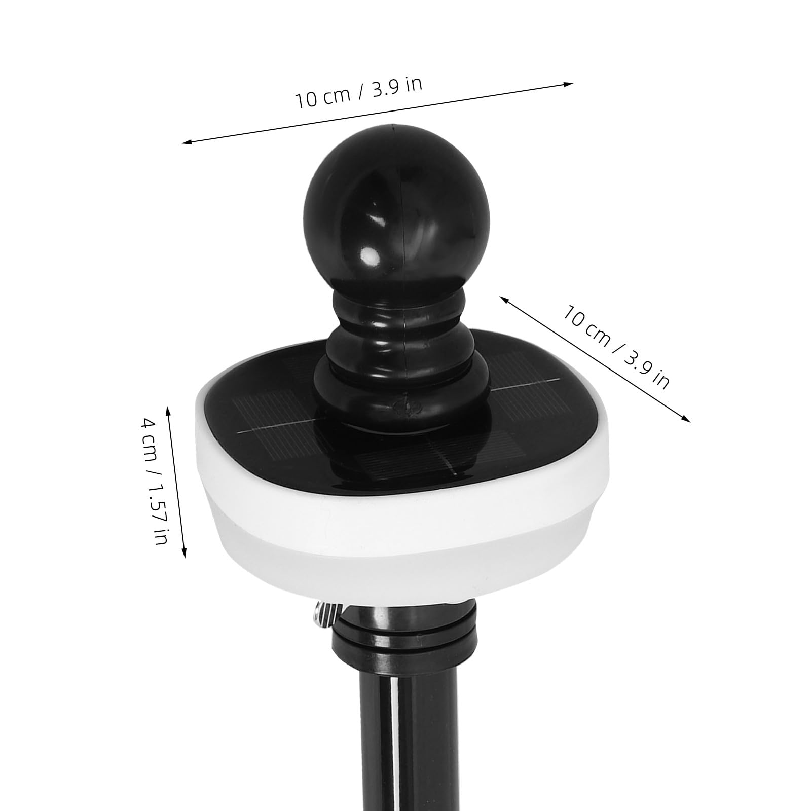 Lampe Solaire LED pour mât de Drapeau, Compatible avec Les Drapeaux