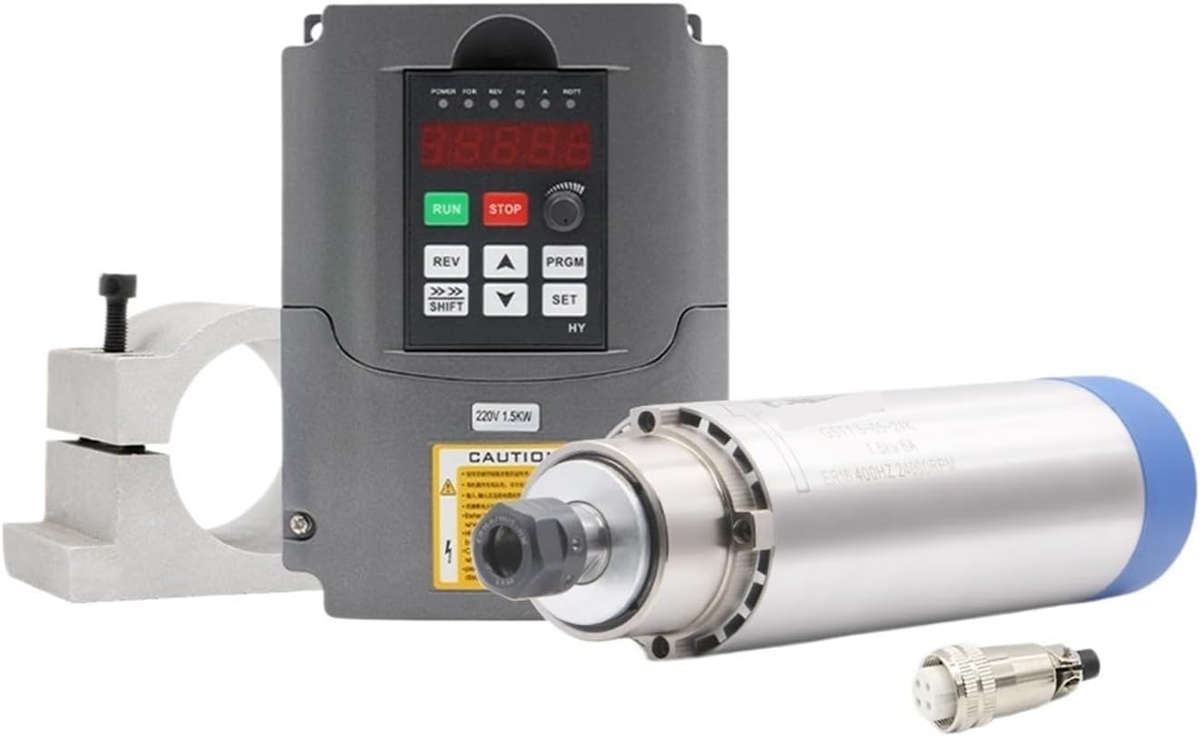 1.5k ER16 D=65mm air-Cooled Spindle Motor 110v/220v/380v 65x258mm 4 Bearings(220v)