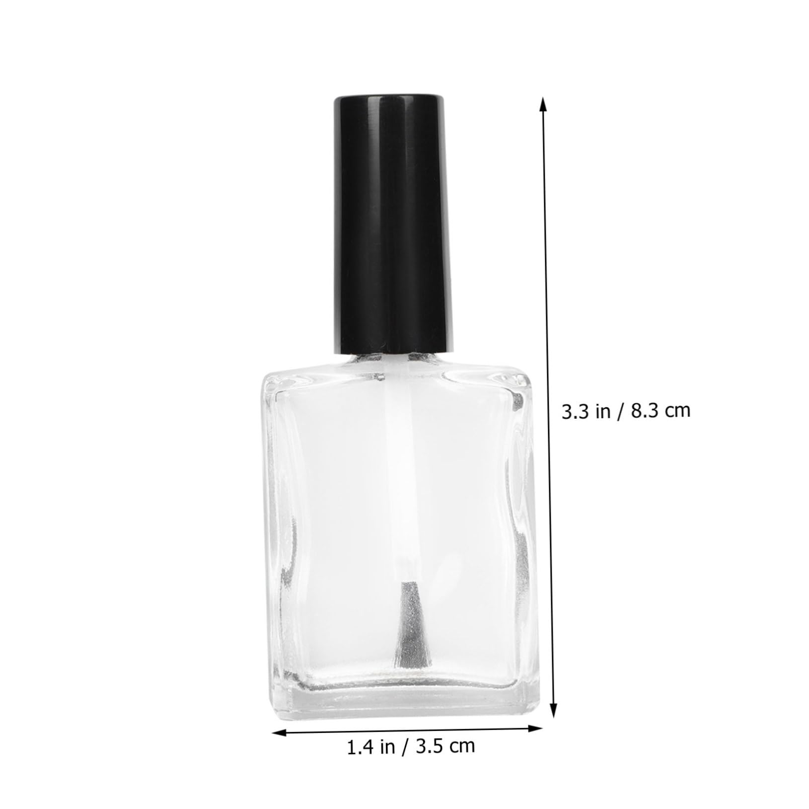 CALLARON Flache Glas Nagellackflaschen 15ml mit Bürstenkappe zum Befüllen für Aufbewahrung im Nagelstudio 20 Stück Fläschchen 200ml