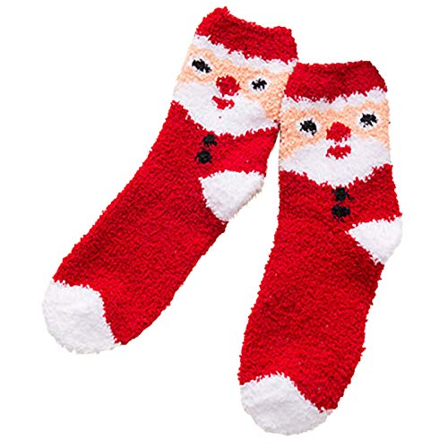 ?USA In Stock?Christmas Socks,Warm Fleece Lined Winter Soft Slipper Socks Christmas With Non Slip Men's Women
