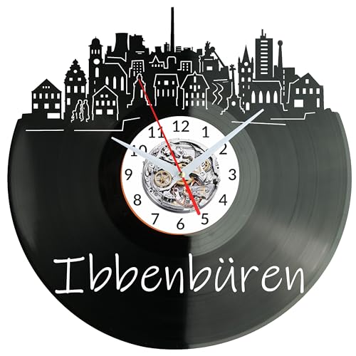 Horloge murale silencieuse Ibbenbüren en vinyle pour supprimer les bruits de tic-tac