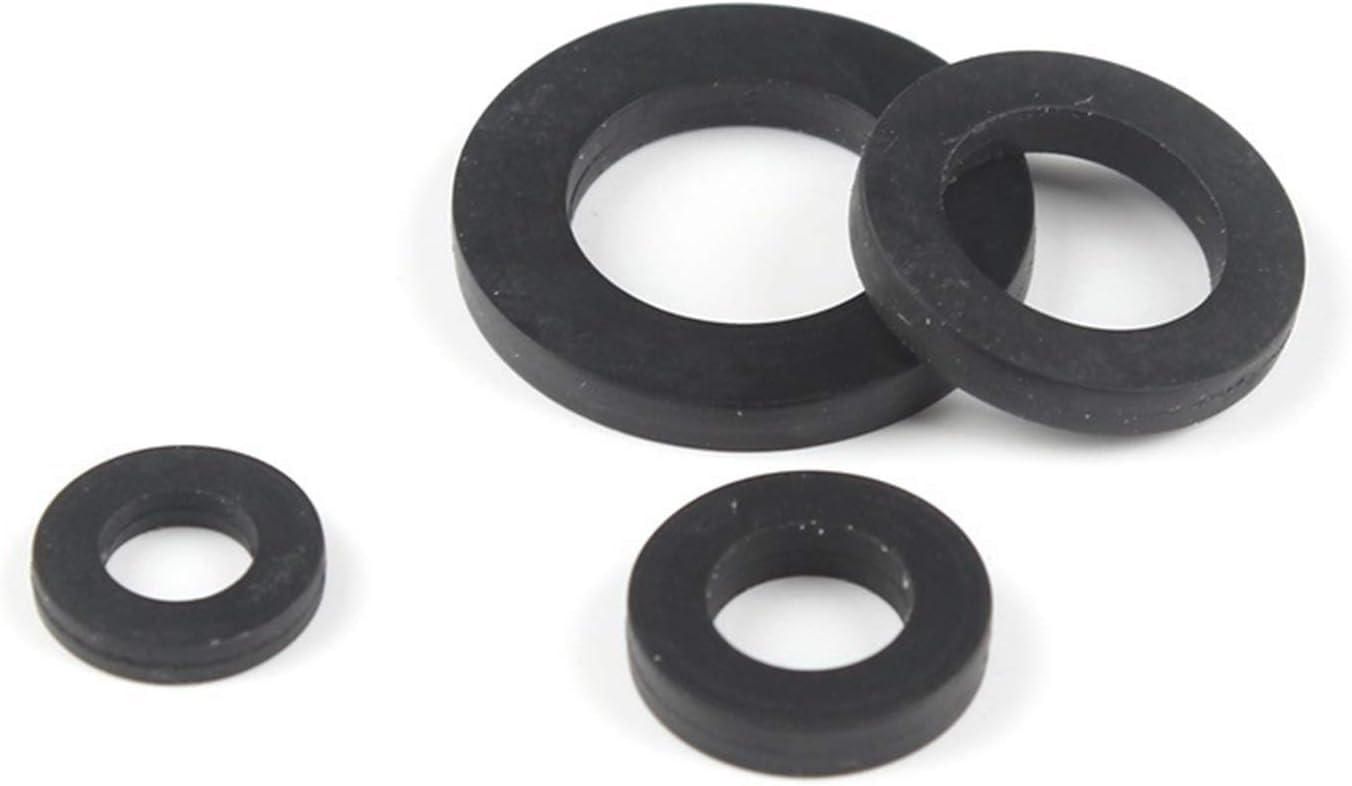 Arandela de goma, sello de goma, arandela de sellado de junta tórica, 10 juntas de sellado de silicona de 6 a 50 mm, junta tórica de ducha, sello de agua for grifo de tubo de fuelle, espaciador grueso